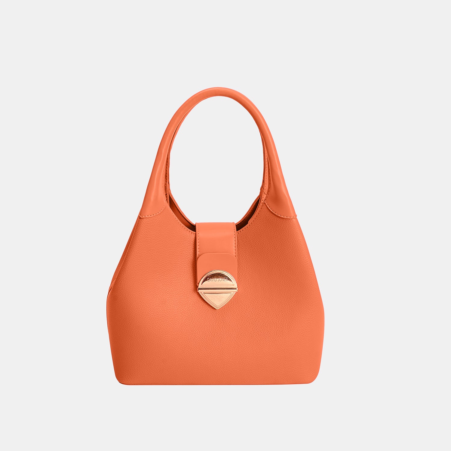 David Jones PU Leather Handbag Orange One Size Bags JT's Designer Fashion
