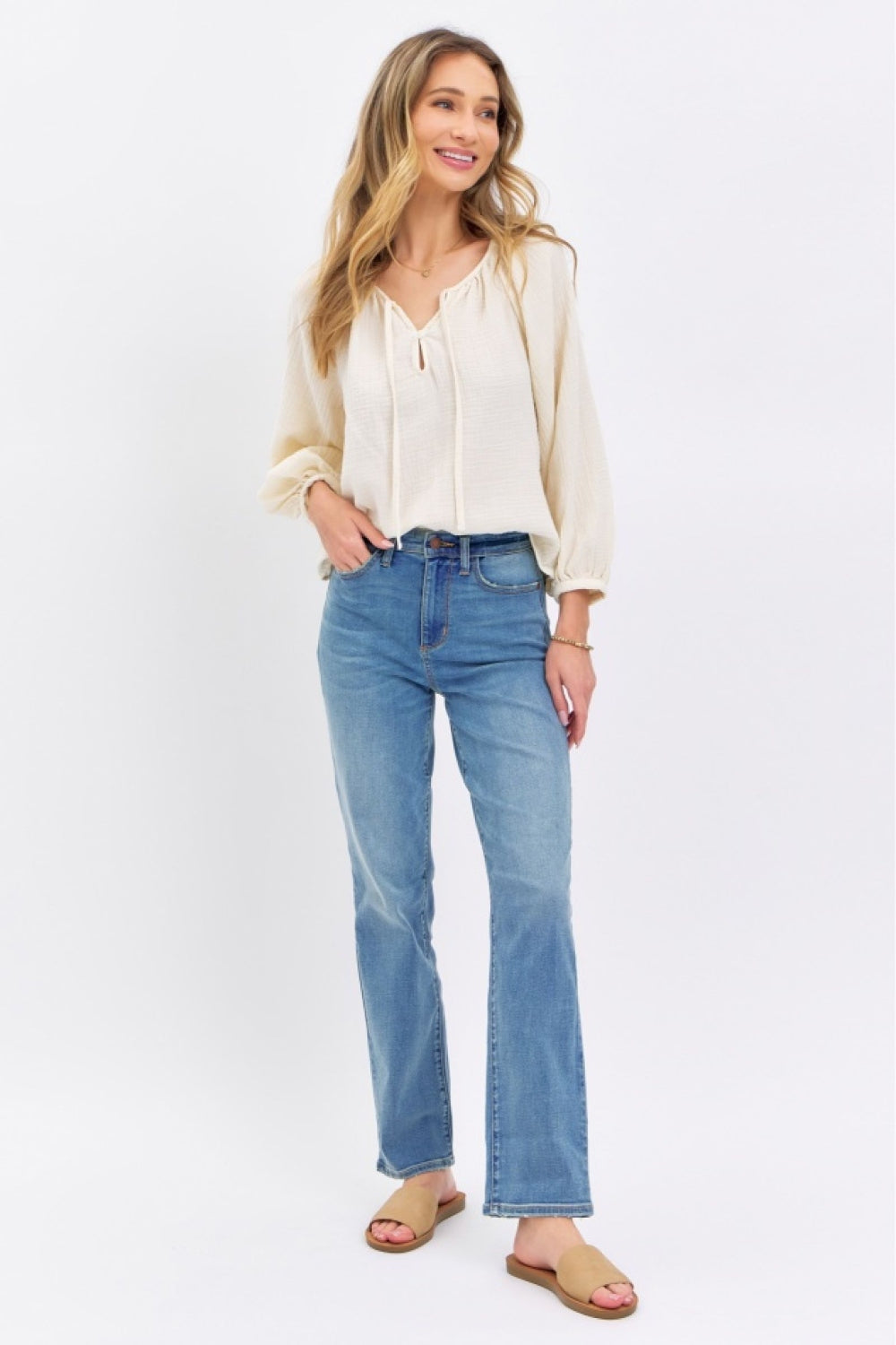 Judy Blue Full Size High Waist Straight Jeans Jeans JT's Designer Fashion
