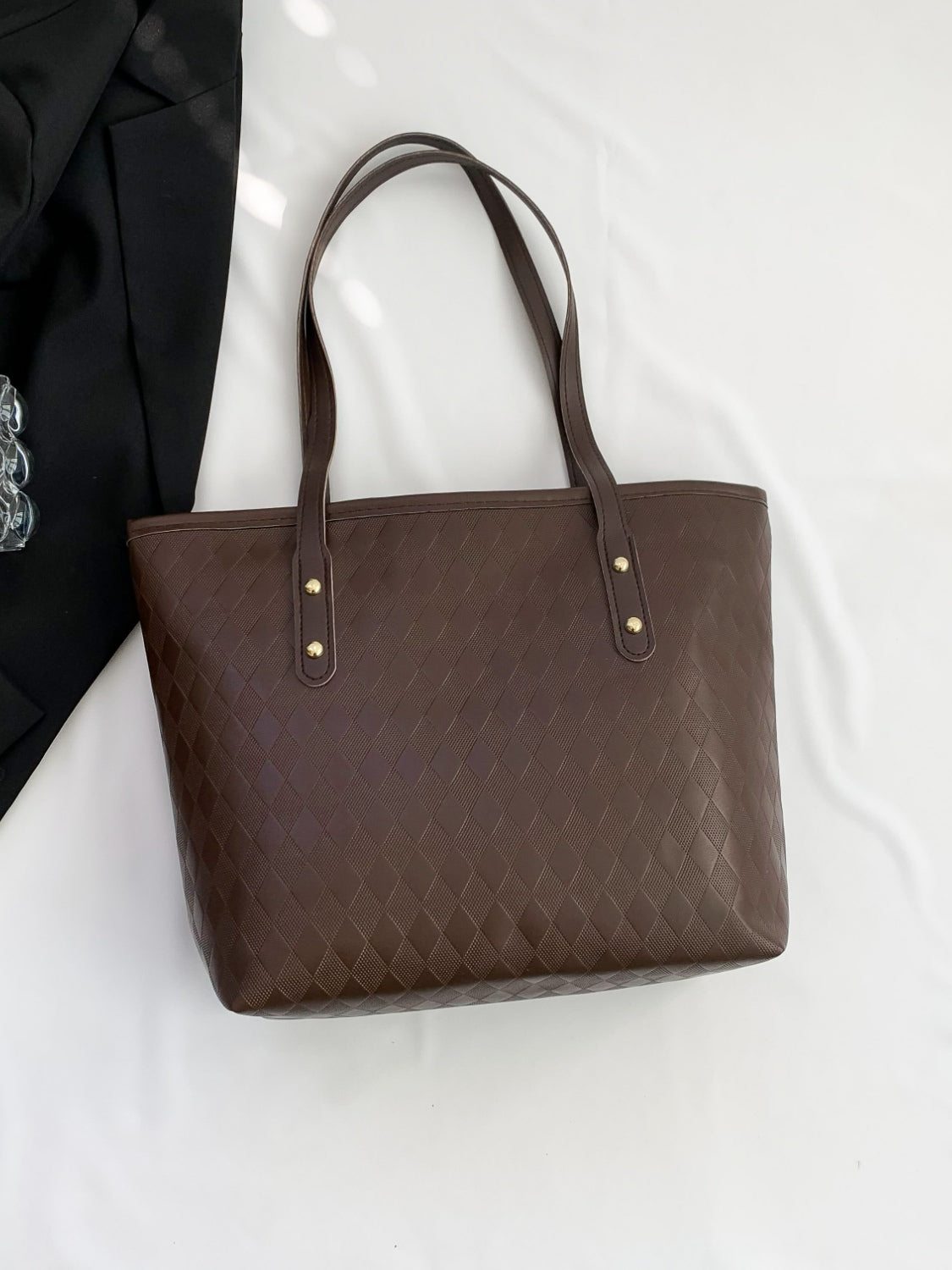 PU Leather Large Tote Bag Bags JT's Designer Fashion