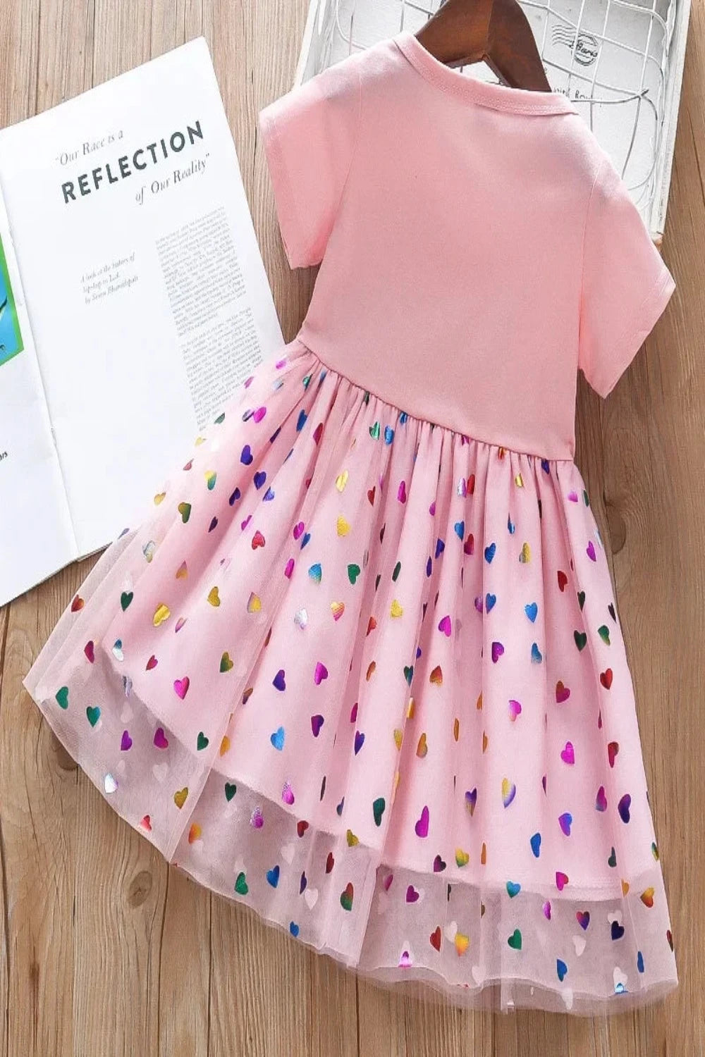 Girls Unicorn Princess Dress with Heart Sequins Kids clothes JT's Designer Fashion