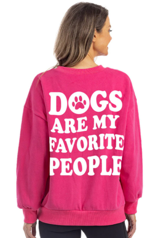 Dog Mom Graphic Sweatshirt Hot Pink Graphic Sweatshirts JT's Designer Fashion