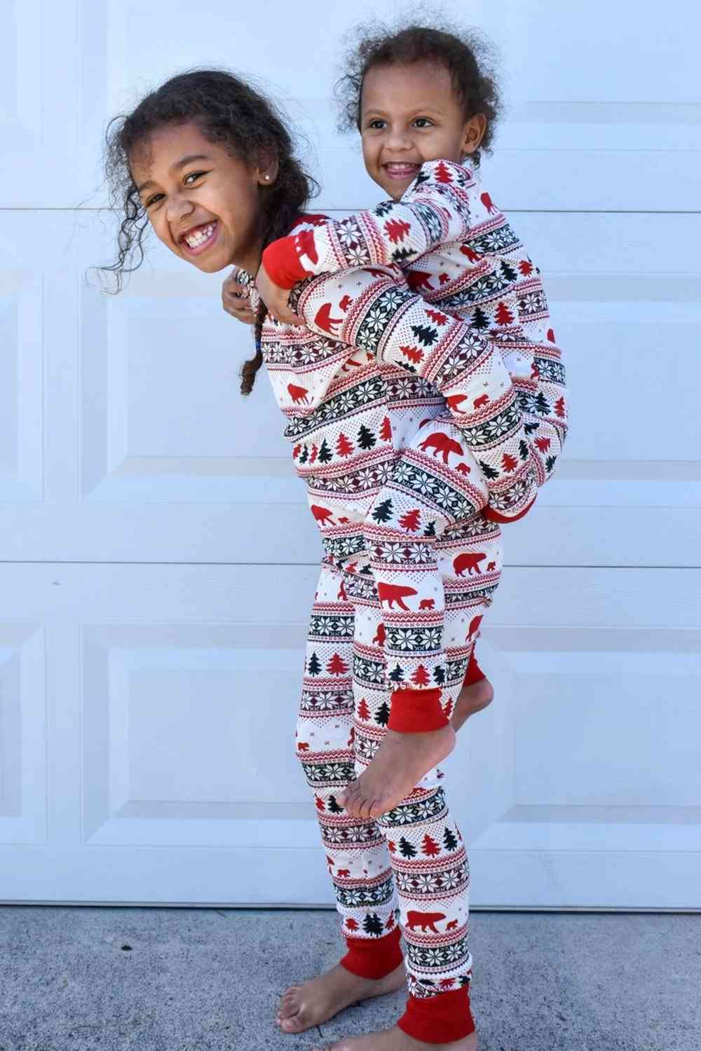 Christmas Long Sleeve Jumpsuit Children's Apparel JT's Designer Fashion
