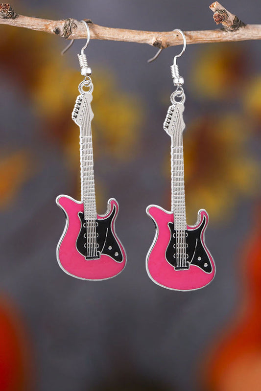 Barbie Style Pink Music Festival Guitar Earrings Jewelry JT's Designer Fashion