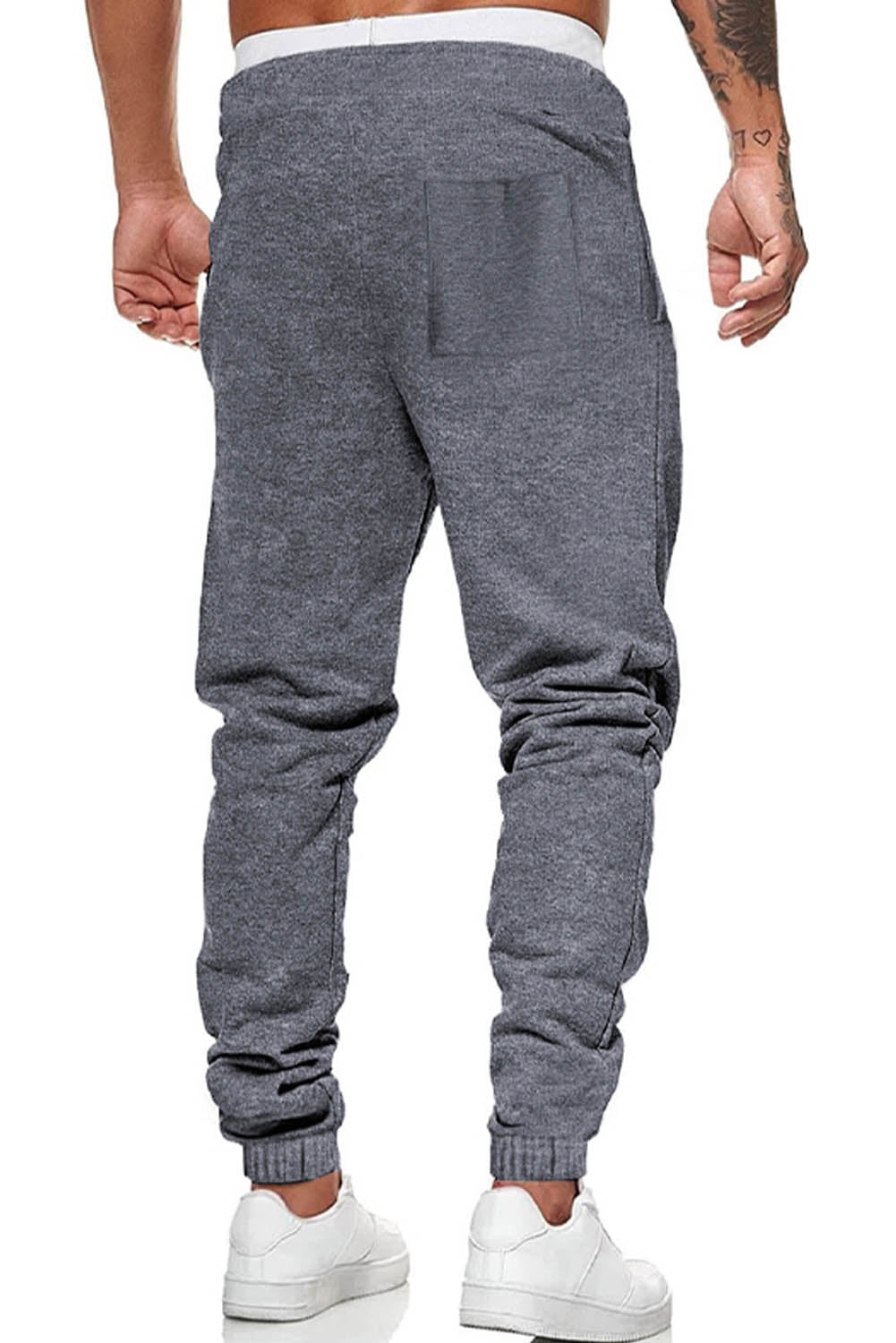 Gray Crown K Heart Graphic Men Sweatpants Men's Pants JT's Designer Fashion