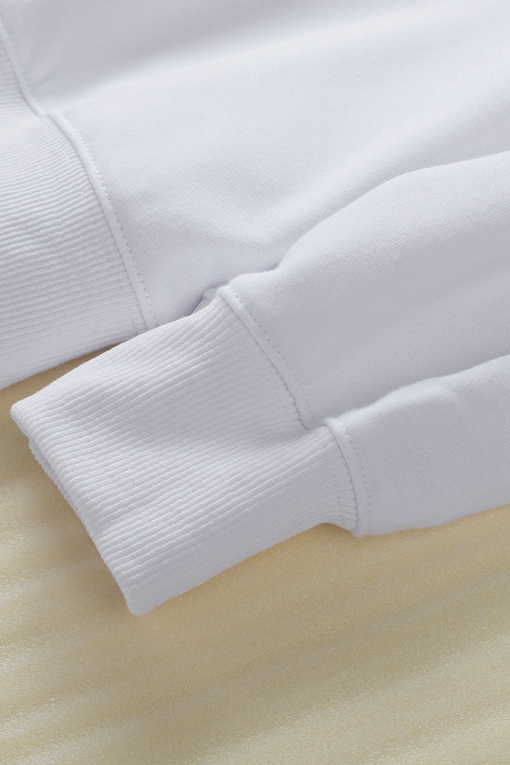 White Oversized Solid Drop Shoulder Sweatshirt Sweatshirts & Hoodies JT's Designer Fashion