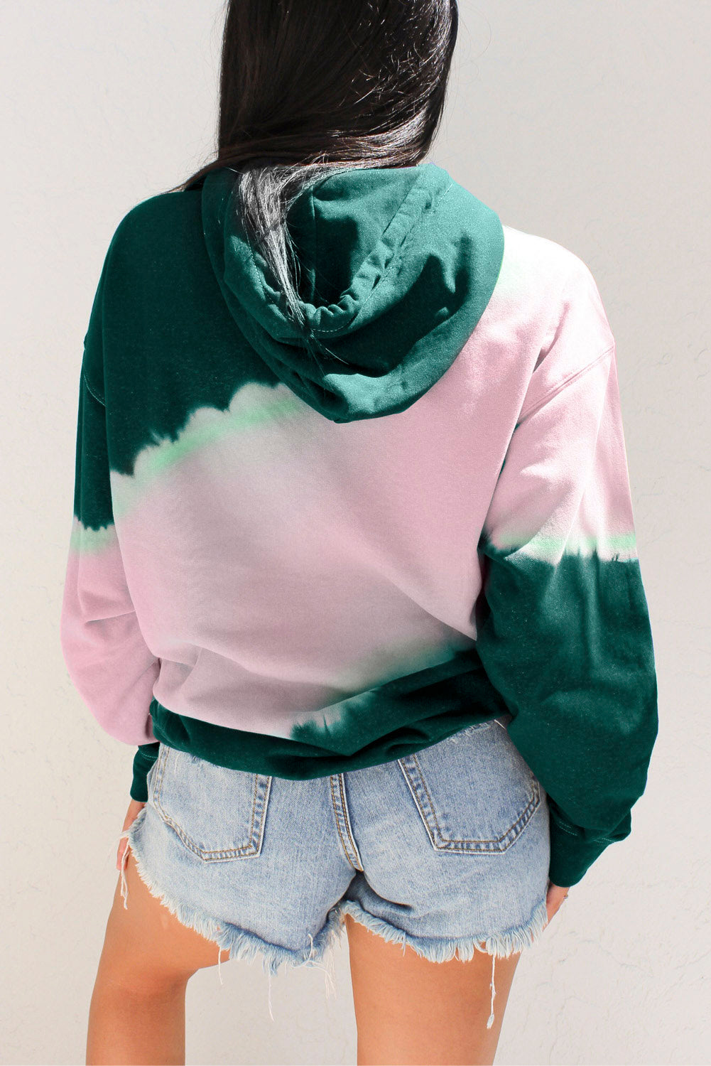 Green Plaid Clover Print Color Block Pocket Pullover Sweatshirt Graphic Sweatshirts JT's Designer Fashion