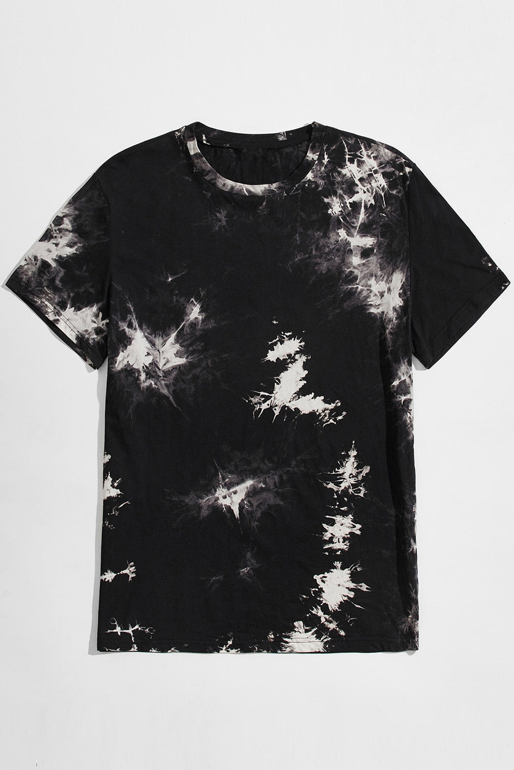 Black Men's Cross Tie Dyed Print Short Sleeve Men's T-shirt Men's Tops JT's Designer Fashion