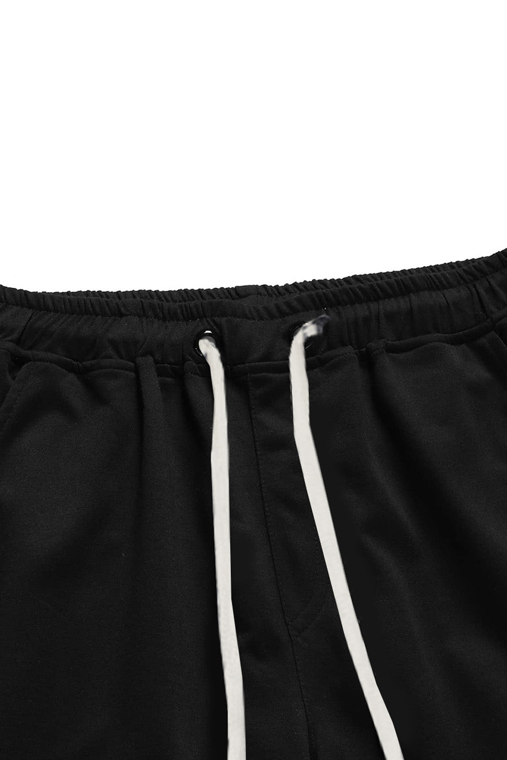 Black Lightning Print Drawstring Waist Men's Sweatpants Men's Pants JT's Designer Fashion