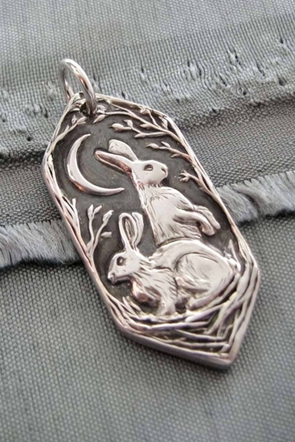 Black Easter Rabbit Pendant Necklace Jewelry JT's Designer Fashion