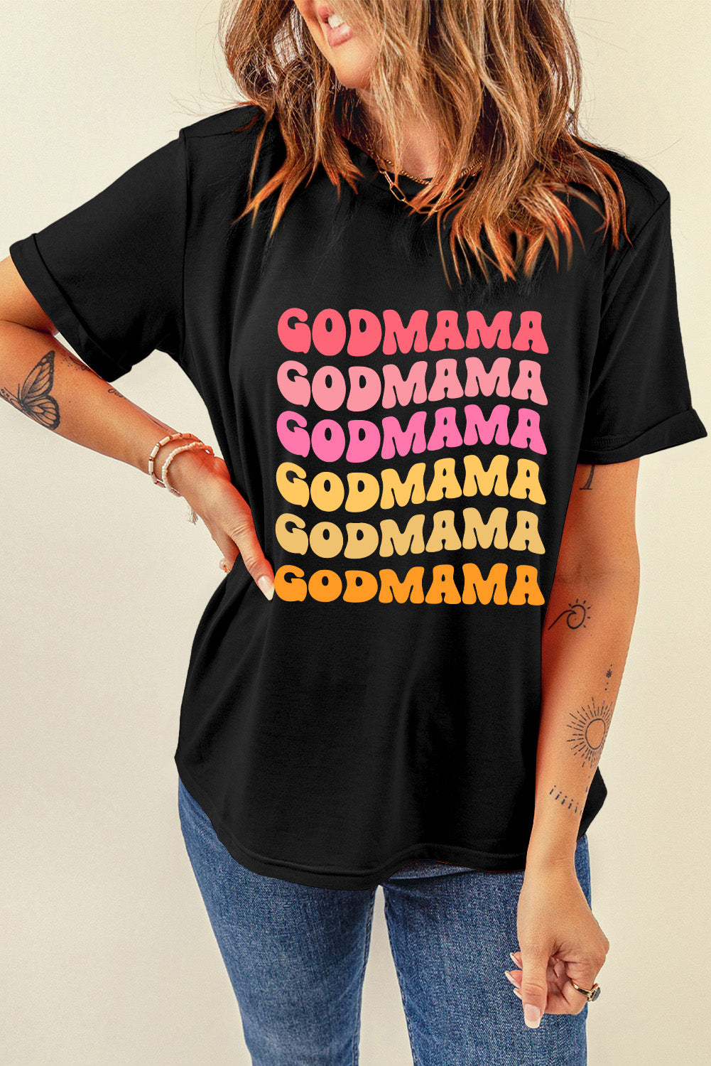 Black God Mama Graphic T-shirt Graphic Tees JT's Designer Fashion