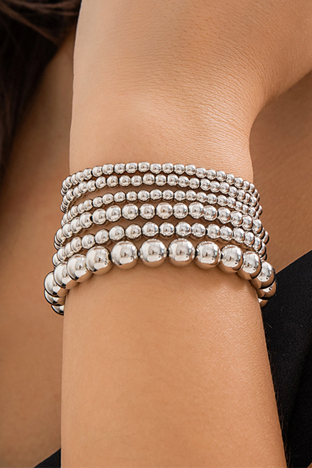 White Multi Layered Beaded Bracelet Jewelry JT's Designer Fashion