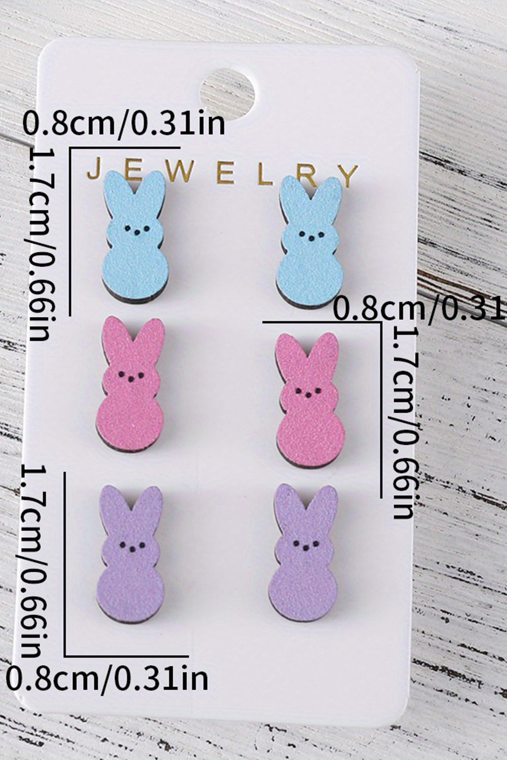Easter Bunny Doll Wooden Earrings Jewelry JT's Designer Fashion
