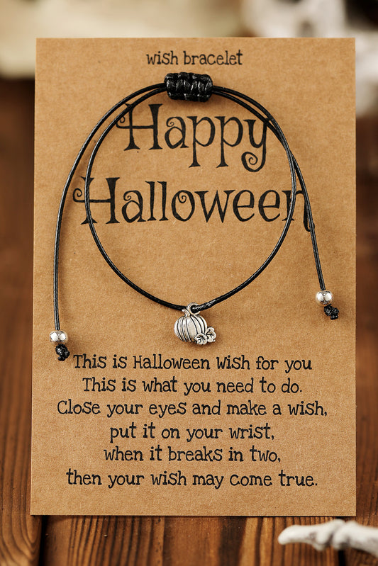 Silver Halloween Pumpkin Card Bracelet Jewelry JT's Designer Fashion