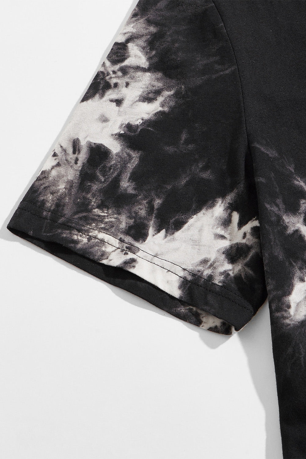 Black FORGIVEN Letter Tie Dye Print Short Sleeve Men's T-shirt Men's Tops JT's Designer Fashion