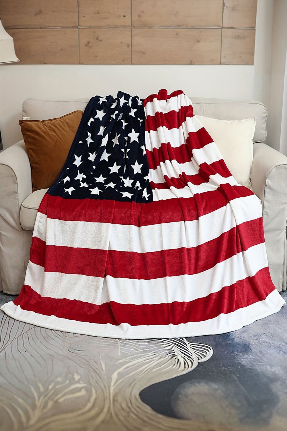 Fiery Red American Flag Bed Sofa Blanket 150*200cm Other Accessories JT's Designer Fashion