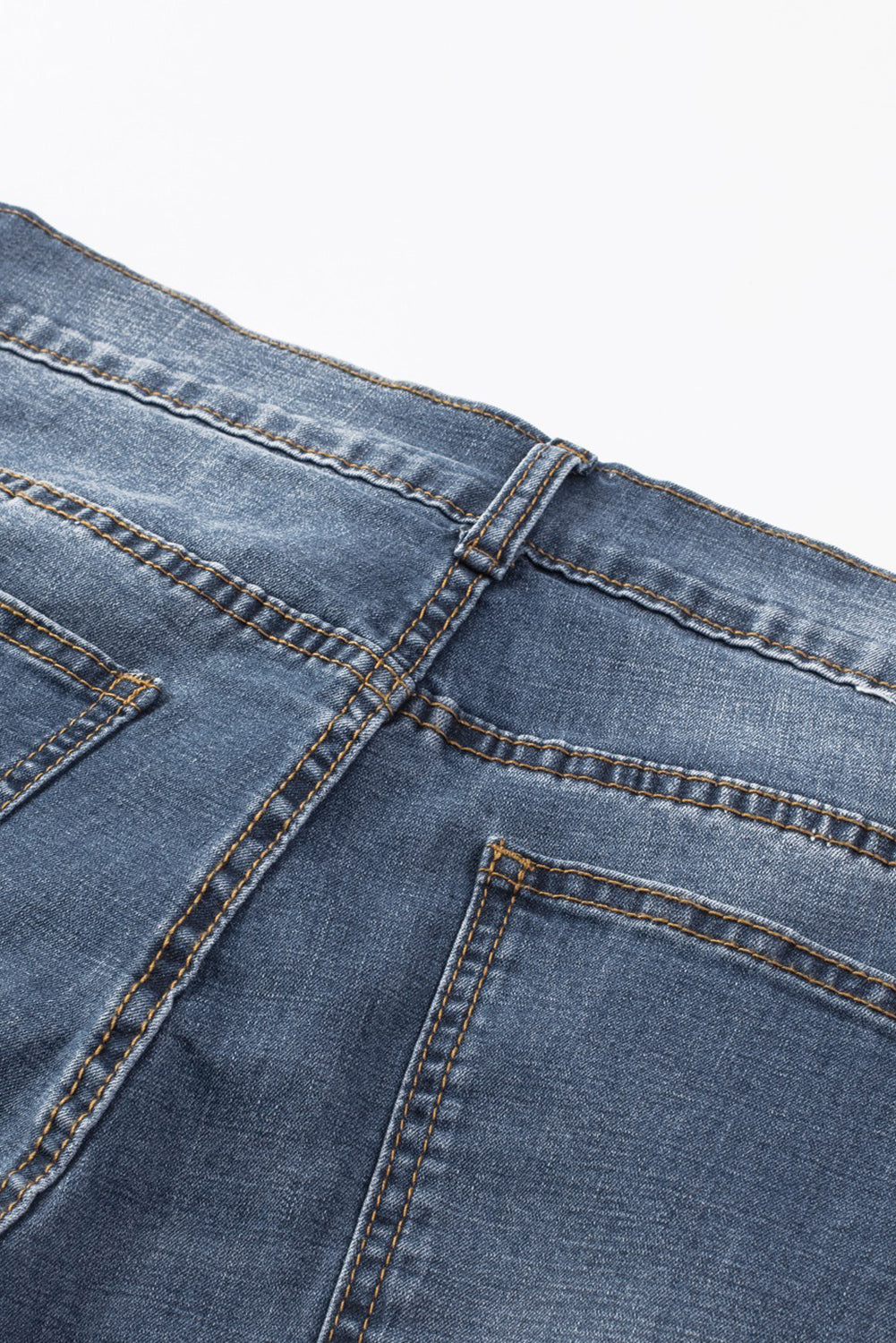 Blue Faith Over Fear Cross Print Distressed Men's Denim Shorts Men's Pants JT's Designer Fashion