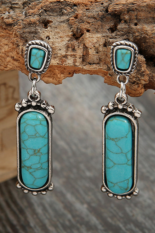 Vintage Turquoise Dangle Earrings Jewelry JT's Designer Fashion