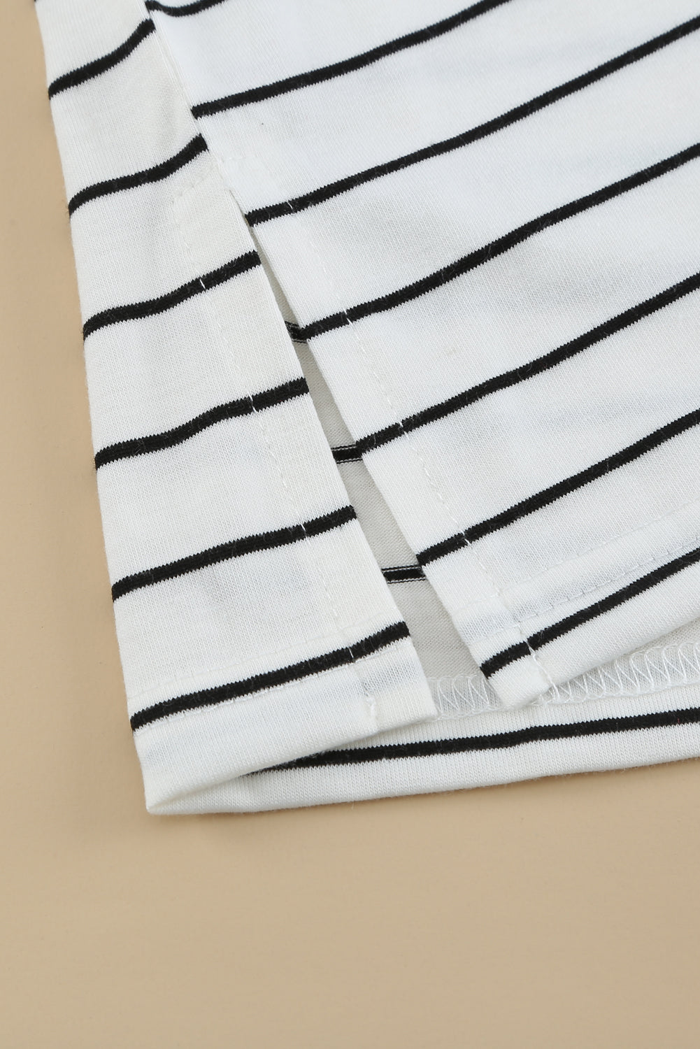 Striped V Neck Long Sleeve Top Long Sleeve Tops JT's Designer Fashion