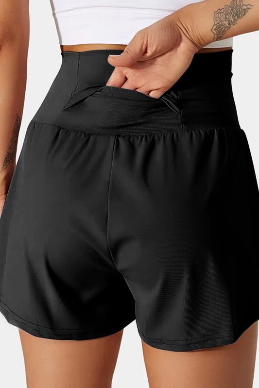 Black Pocketed Wide Waistband Swim Shorts Pre Order Swimsuits JT's Designer Fashion