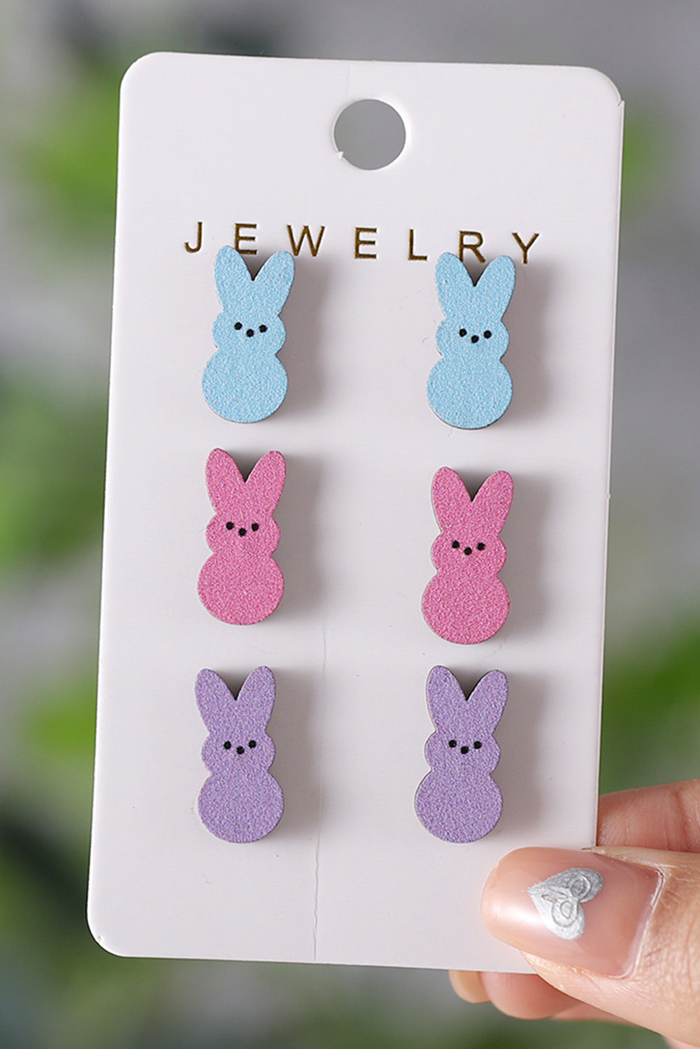 Easter Bunny Doll Wooden Earrings Jewelry JT's Designer Fashion