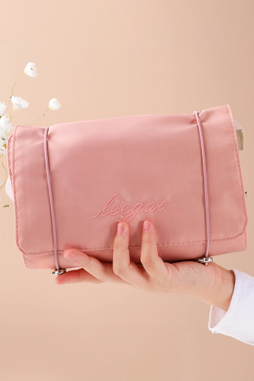 Pink Leegoo Detachable 4-in-1 Foldable Travel Makeup Bag Makeup Bags JT's Designer Fashion