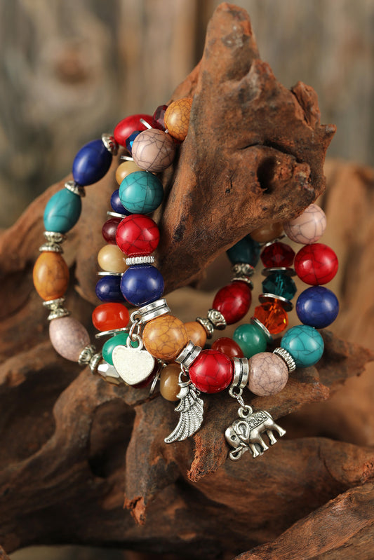 Multicolor Marbled Bracelet Jewelry JT's Designer Fashion