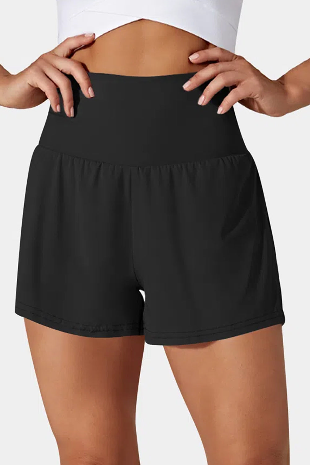 Black Pocketed Wide Waistband Swim Shorts Pre Order Swimsuits JT's Designer Fashion