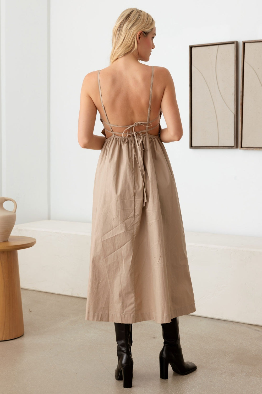 LE LIS Tie Back Backless Cami Dress Dresses JT's Designer Fashion