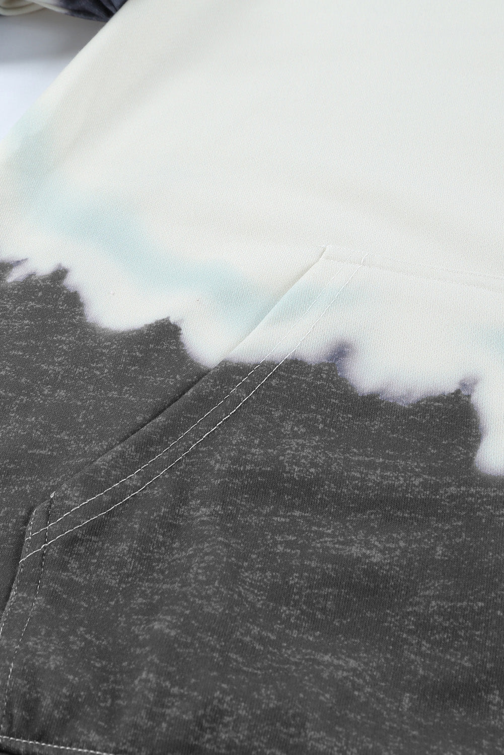 Gray Hooded Tie Dye Print Pocket Casual Sweatshirt Sweatshirts & Hoodies JT's Designer Fashion
