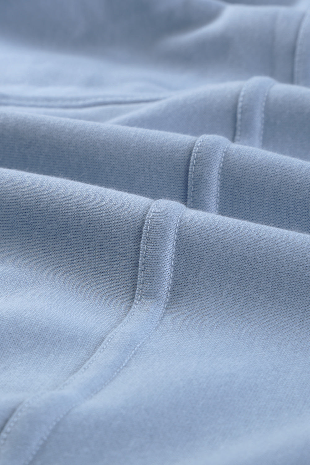 Cotton Pocketed Half Zip Pullover Sky Blue Sweatshirt Sweatshirts & Hoodies JT's Designer Fashion