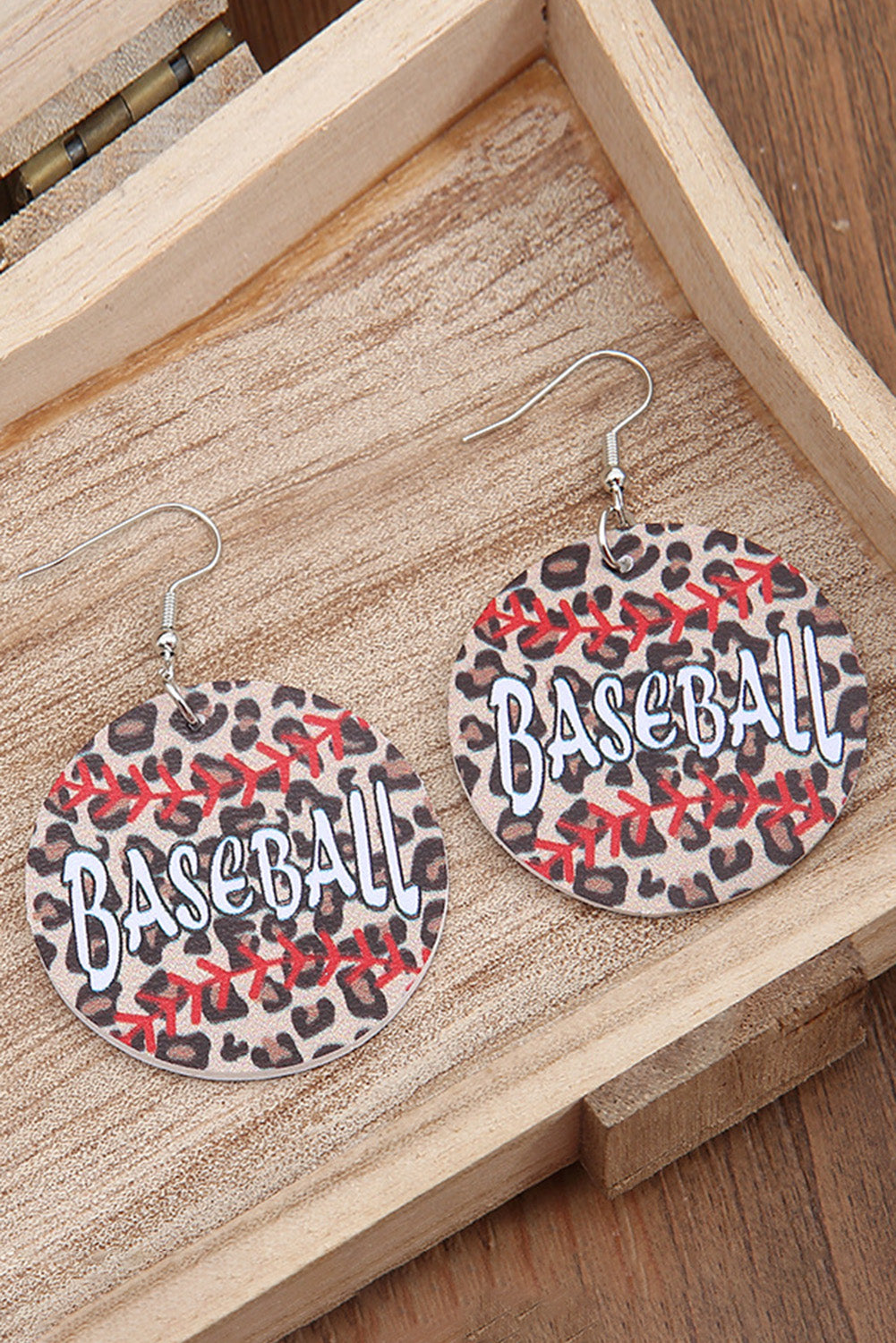 Leopard BASEBALL Earrings Jewelry JT's Designer Fashion