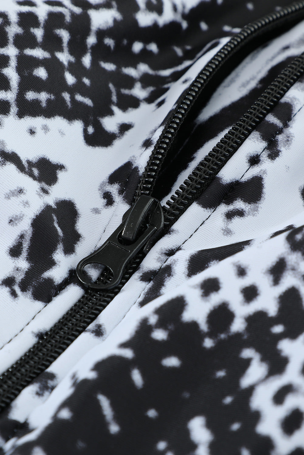 Gray Snake Print Zipper Cut-out Rash Guard Swimsuit Rash Guards JT's Designer Fashion