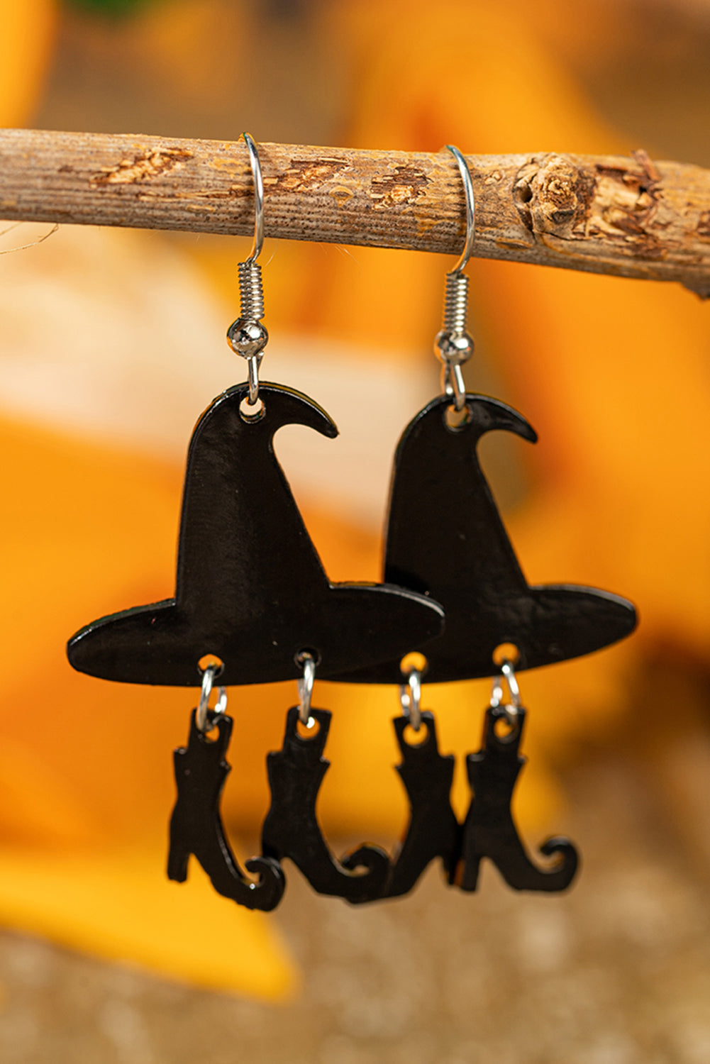 Halloween Witch Hat Alloy Earrings Jewelry JT's Designer Fashion