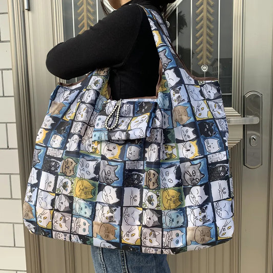 Cute Print Large Eco Tote Bags Shoulder Bags JT's Designer Fashion