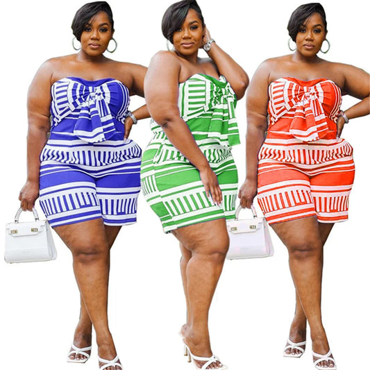 Sexy Plus Size Stretchy One-Piece Romper for Women Jumpsuits & Rompers JT's Designer Fashion