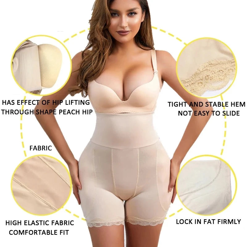All-in-One Body Shaper for Women - Butt Lifter, Waist Trainer, High-Waisted Shorts, and Curve-Enhancing Hip Pads Corsets & Bustiers JT's Designer Fashion