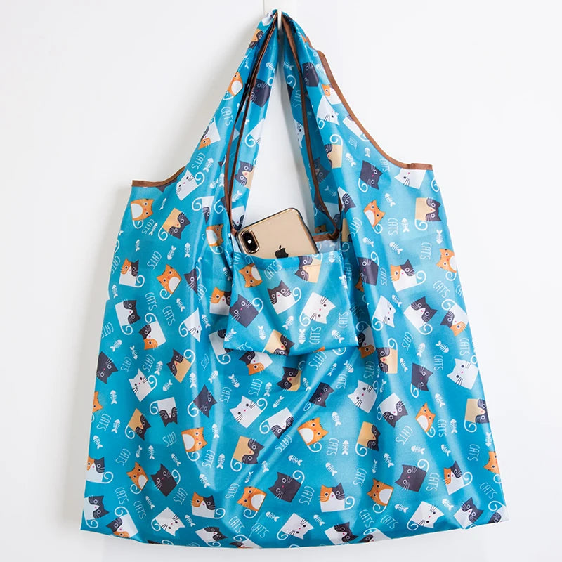 Cute Print Large Eco Tote Bags DFBlanmao Shoulder Bags JT's Designer Fashion