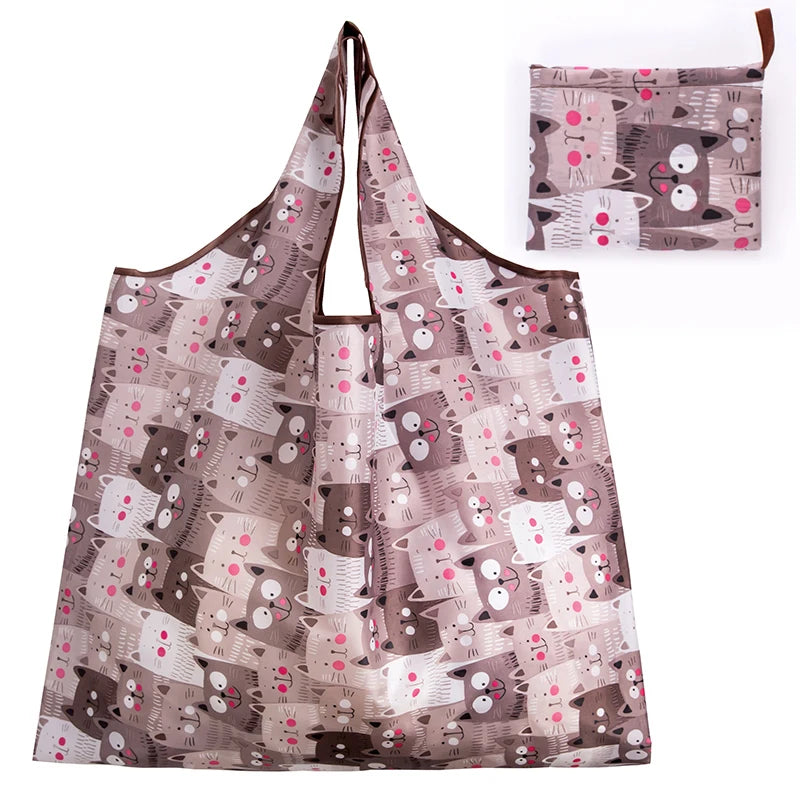 Cute Print Large Eco Tote Bags DFBmaotouyin Shoulder Bags JT's Designer Fashion