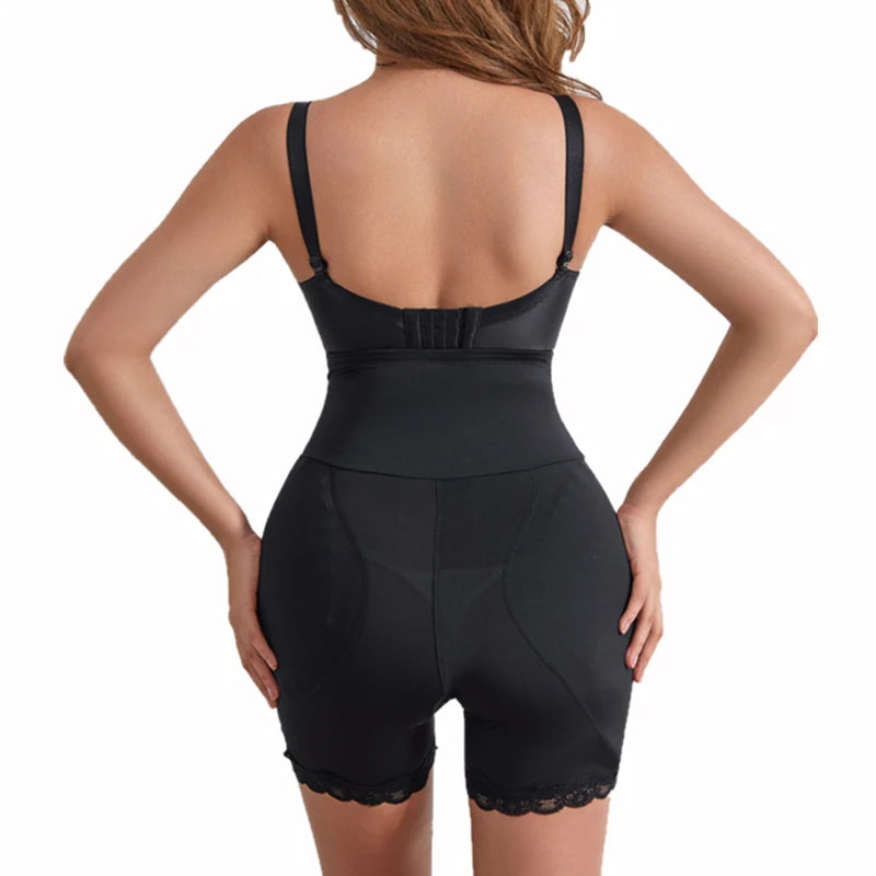 All-in-One Body Shaper for Women - Butt Lifter, Waist Trainer, High-Waisted Shorts, and Curve-Enhancing Hip Pads black Corsets & Bustiers JT's Designer Fashion