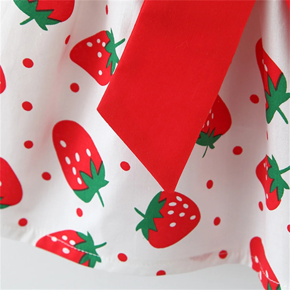 Babies Casual Dress Strawberry Print Chest Bow with hat Baby JT's Designer Fashion