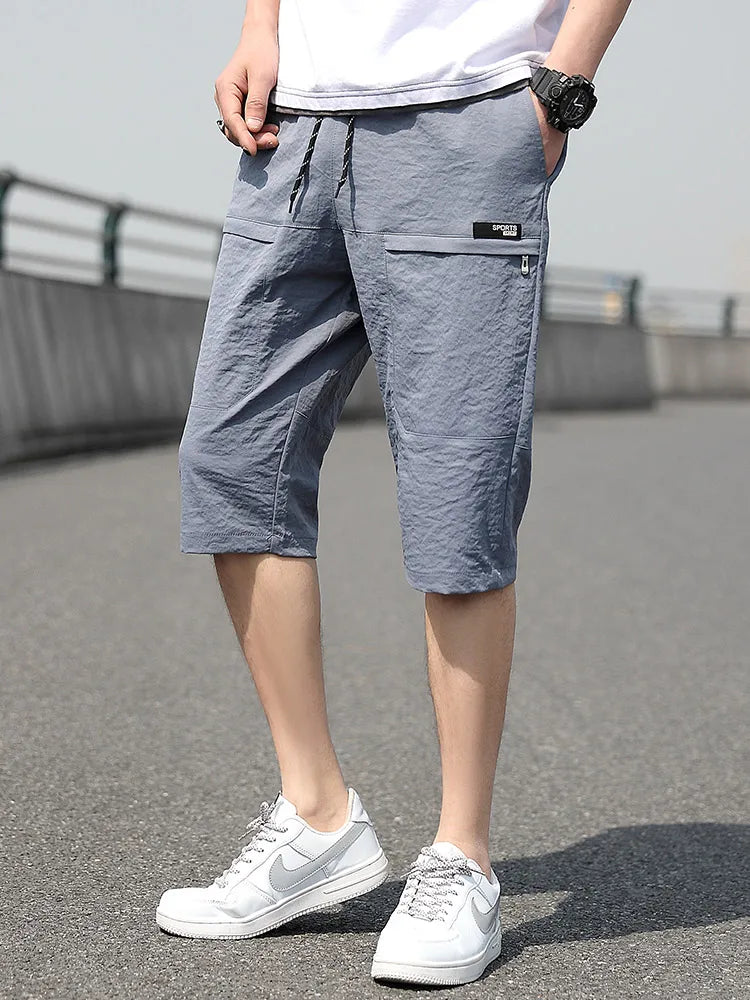 Plus Size Summer Calf-Length Men's Shorts Blue Men's Pants JT's Designer Fashion