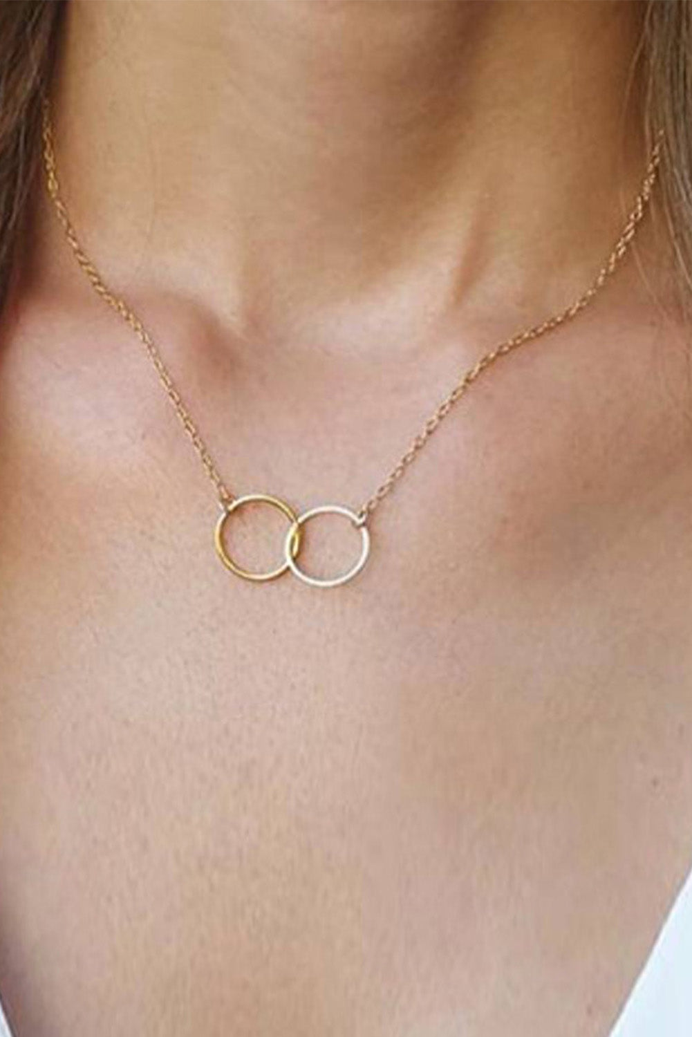 Fashion Goldedn Circles Pendant Necklace Jewelry JT's Designer Fashion