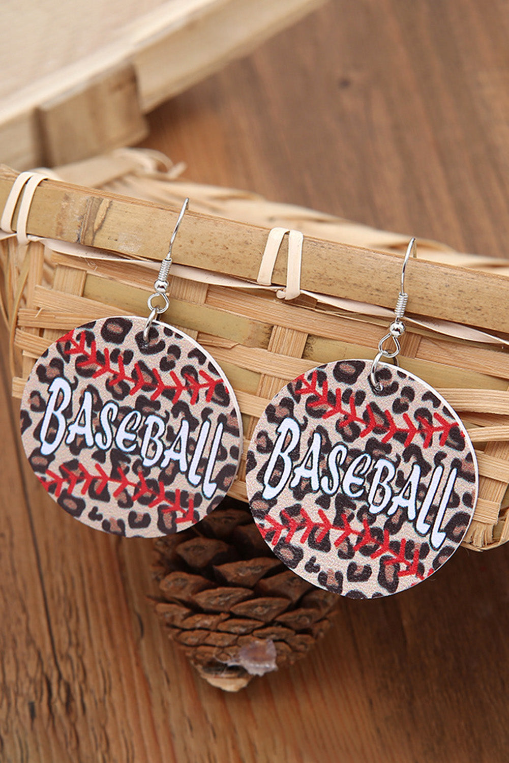 Leopard BASEBALL Earrings Jewelry JT's Designer Fashion