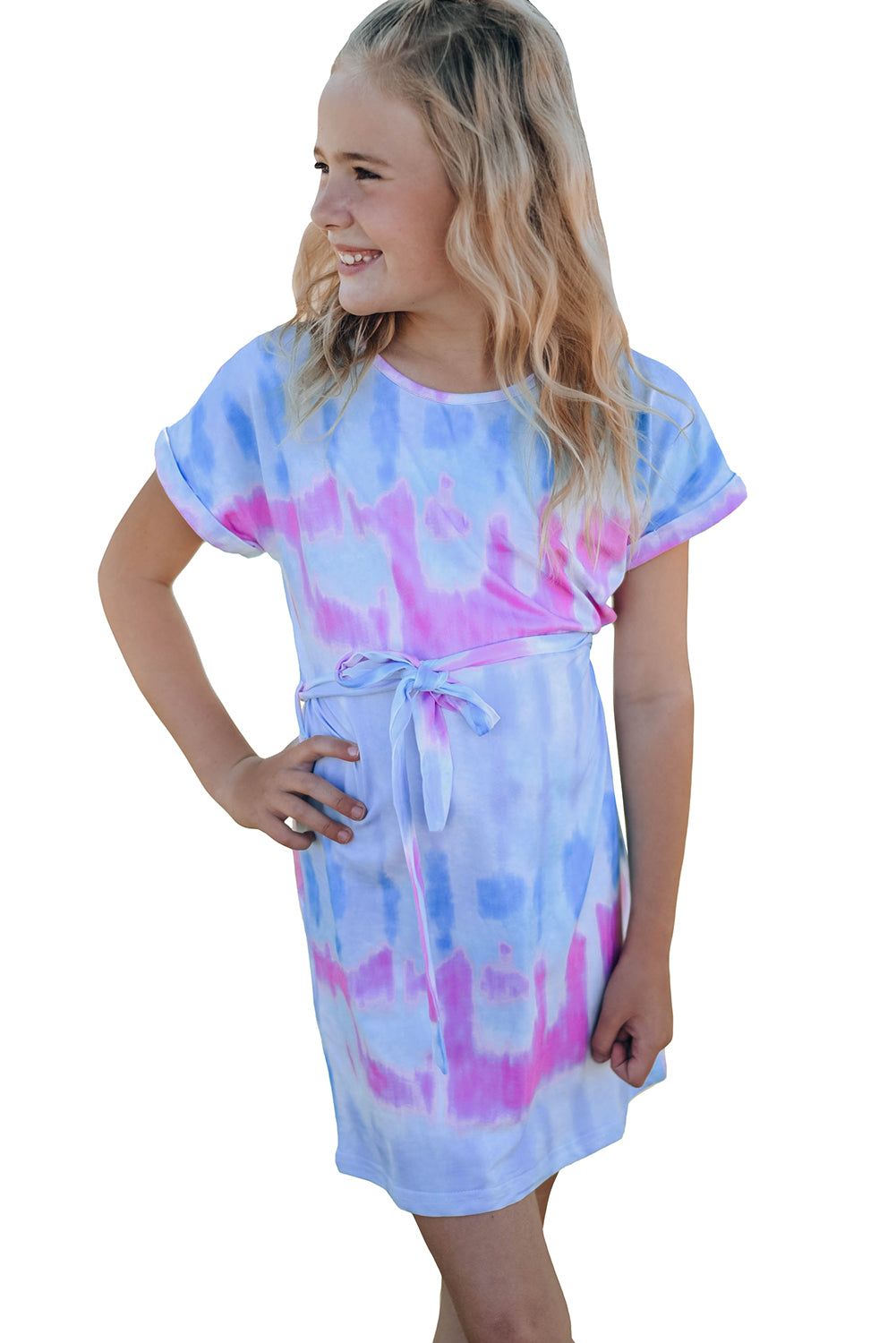 Family Matching Kid Multicolor Tie-dye T-shirt Dress Family Dress JT's Designer Fashion