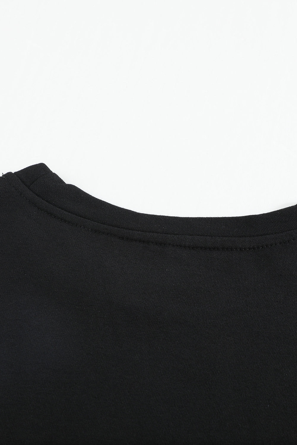 Colorblock Black Contrast Stitching Sweatshirt with Slits Sweatshirts & Hoodies JT's Designer Fashion