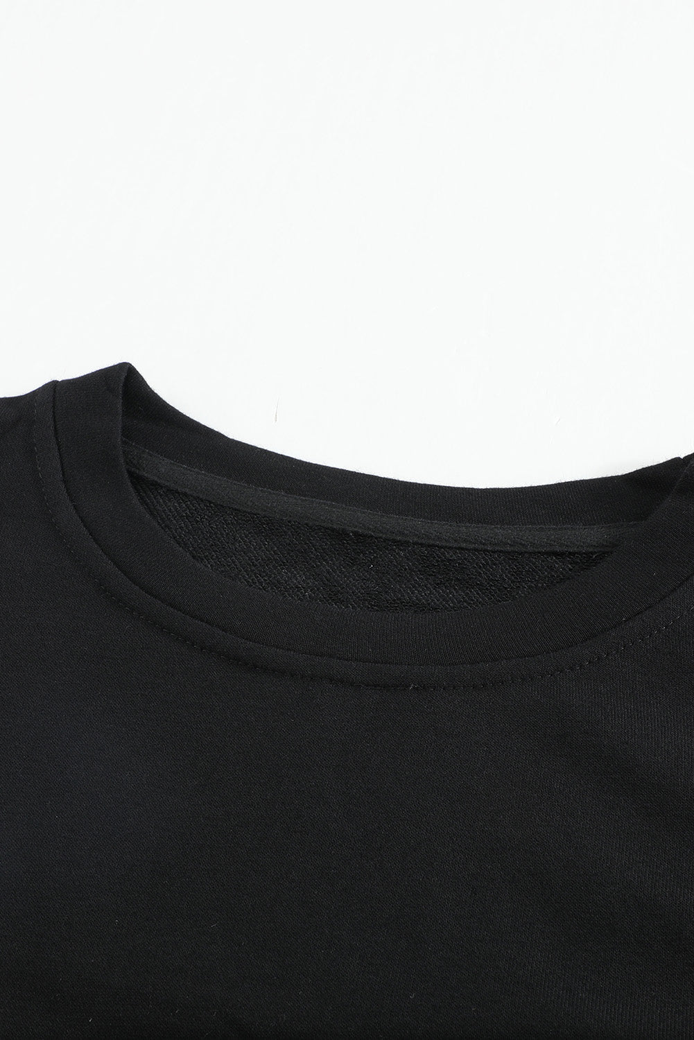 Colorblock Black Contrast Stitching Sweatshirt with Slits Sweatshirts & Hoodies JT's Designer Fashion
