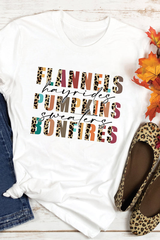 White Flannels Hayrides Pumpkins Sweaters Bonfires Tee Graphic Tees JT's Designer Fashion