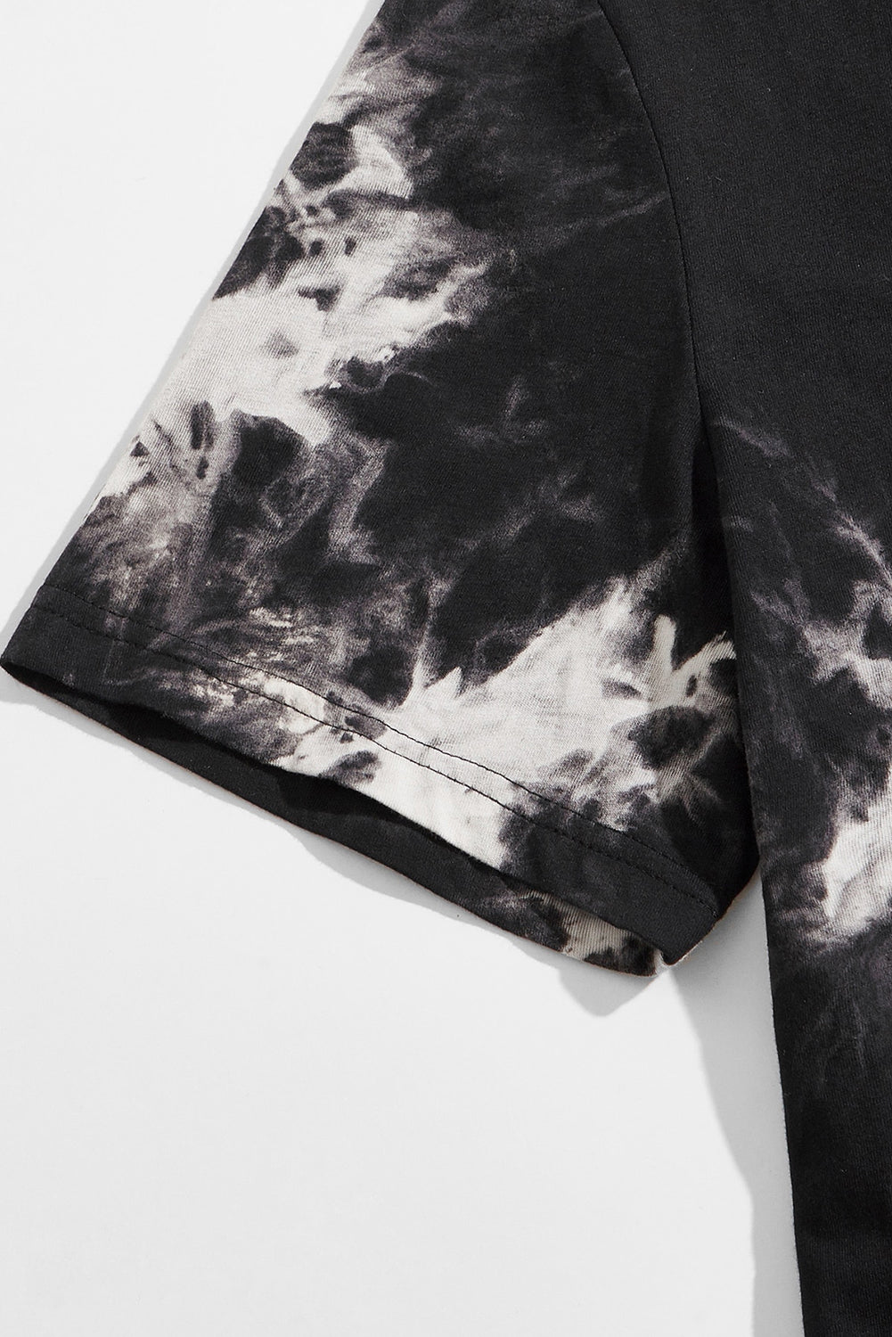 Black LOS ANGELES Tie Dyed Print Short Sleeve Men's T-shirt Men's Tops JT's Designer Fashion