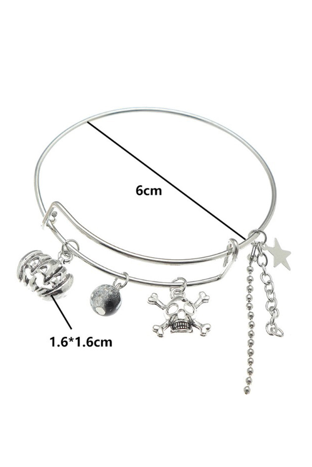Silver Adjustable Halloween Bracelet Jewelry JT's Designer Fashion