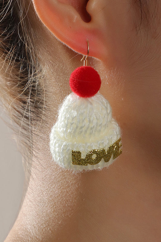 Christmas LOVE Knitted Drop Earrings Jewelry JT's Designer Fashion